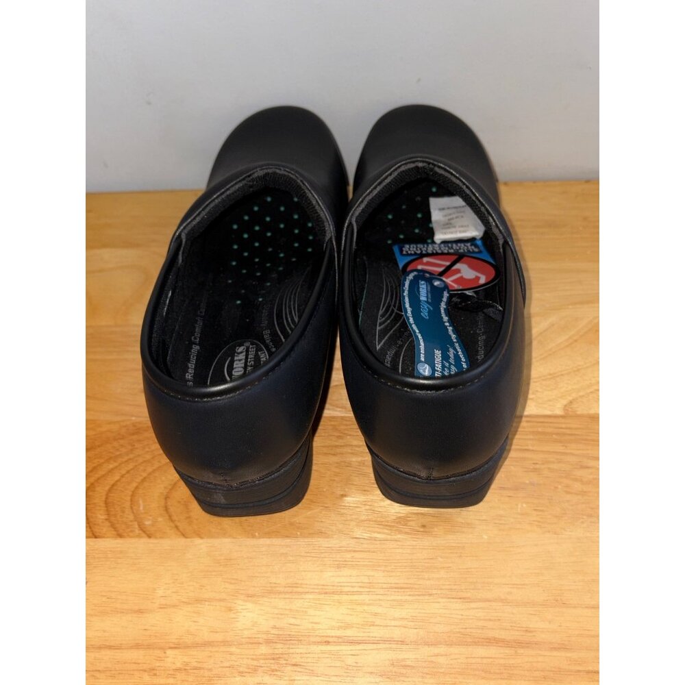 Easy Works Easy Street Women's Black Lead Work Shoes Clogs 9.5WW Slip Resistant - Picture 6 of 16